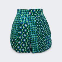 Short Feminino Estampado Mix Textura em Viscose