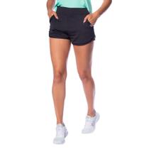 Short Feminino Estilo do Corpo Duplo Dry Preto