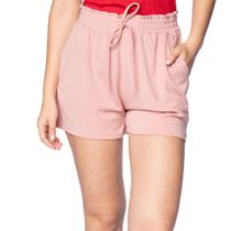 Short Feminino Facinelli Malha com Cordão Rosa