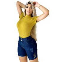 Short Feminino Jeans Barra Virada: Despojamento Fashion Short Feminino Jeans Barra Virada: Despojamento Fashion