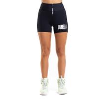 Short Feminino Labellamafia Curto Cós Alto Zíper Treino