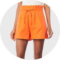 short feminino laranja m short feminino laranja m