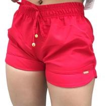 Short Feminino Liso Adulto Tactel para Academia Corrida Praia Lazer e Treino Fitness