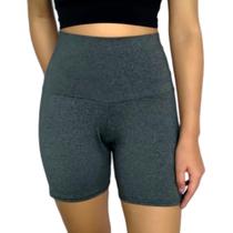 Short Feminino Meia Coxa Justo Cós Cintura Alta Liso Suplex Pp ao Plus Size