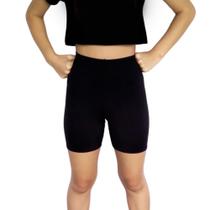 Short Feminino Meia Coxa Justo Elástico Liso Suplex Pp ao Plus Size