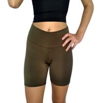 Short Feminino Meia Coxa Justo Praia Cós Liso Suplex Pp ao Plus Size