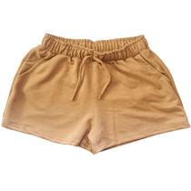 Short Feminino Moletom Bermuda Feminina Short básico Short Algodão Super Confortável soltinho treino