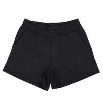 Short Feminino Moletom dia a dia Confortável Super Leve Preto