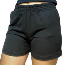 Short Feminino Moletom Liso Curto Algodão Tendência Casual Bloguerinha Confortável, Bermuda De Moletom Feminino Muito Co