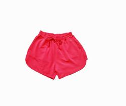 Short feminino na malha creponado plus size det.viés lateral