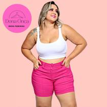 Short Feminino Plus Size Bengaline Com Botões forrados Shorts Social Tendência Short Feminino Plus Size Bengaline Com Botões forrados Shorts Social Tendência