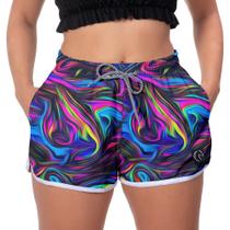 Short Feminino Praia Psicodelic Academia Treino - W2 STORE