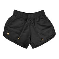 Short feminino praia Tactel adulto na cor preta no tamanho 38 Short feminino praia Tactel adulto na cor preta no tamanho 38