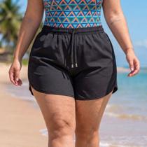 Short Feminino Saída De Praia Piscina Tactel Plus Size Bermuda Soltinha Banho Verão