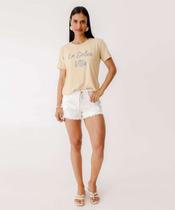 Short Feminino Sarja Barra Desfiada Cordão Bolsos-01037
