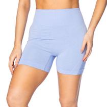 Short Feminino Sea Surf Mesclado Empina Bumbum Azul Claro