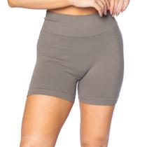 Short Feminino Sea Surf Sem Costura Empina Bumbum Cinza