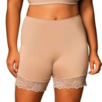 Short Feminino Segunda Pele Longo com Renda