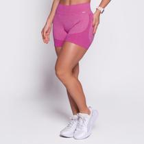 Short Feminino Sem Costura Fitness Canelado Esportivo Academia Fitness Selene