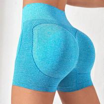 Short Feminino Sem Costura Tamanho Único Yoga, Treinos, Exercícios, Exercício Funcional, Caminhadas e Corridas Adequado para Tamanhos 36 ao 42