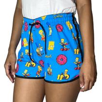 Short Feminino The Simpsons Elastano Verão Praia Short Feminino The Simpsons Elastano Verão Praia