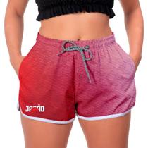 Short Feminino Vermelho Degrade Time Japão Treino Sport Verão Short Feminino Vermelho Degrade Time Japão Treino Sport Verão