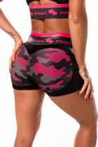 Short Fitness Apple Booty Camuflado Rosa Dynamite