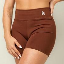 Short Fitness Cintura Alta Sem Transparência Academia Básico Feminino