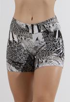 Short Fitness Cintura Alta Suplex Estampado Poliéster RLC Modas