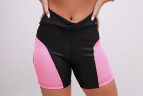 Short Fitness Com Detalhe Rosa Short Fitness Com Detalhe Rosa