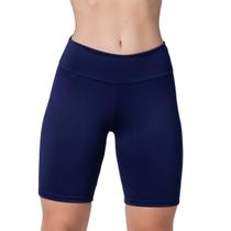Short Fitness Curto Meia Coxa Básico Liso Cós Alto Short Fitness Curto Meia Coxa Básico Liso Cós Alto