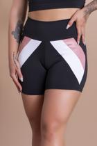 Short Fitness Feminino Academia Com Detalhe Duas Cores F7 NEW STYLE