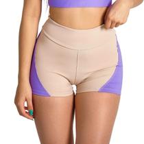 Short Fitness Feminino Nude e Lavanda