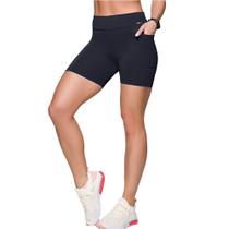 Short Fitness Fit Feminino Para Academia Exercícios Modelo Com Bolso Lateral