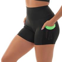 Short Fitness Fristyle Com Bolso Academia Feminino
