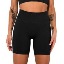 Short Fitness Hupana Canelado Cintura Alta Bike Academia Corrida