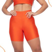Short Fitness Malha Canelado Trilobal Feminino Academia