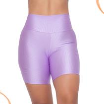 Short Fitness Malha Canelado Trilobal Feminino Academia