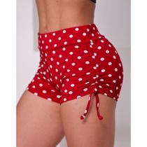 Short Fitness Premium Poá Cós Alto e Ajuste Lateral