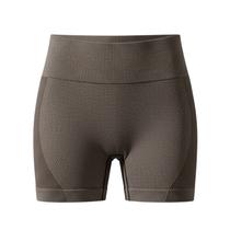 Short Fitness Sem Empina Cintura Confortável Yoga Alto Tecido Macio COR:MARROMTAMANHO:P/M