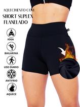 Short Flanelado Suplex Cós Alto Aquecimento Garantido para os Dias de Inverno