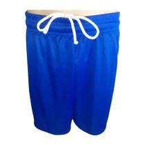 Short Futebol Calção Bermuda Treino Jogo Azul 1 Fit