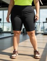 Short Ginástica Feminino Academia Plus Size Bermuda Modeladora Ex Grande Tamanho G1 Até G6 - Loock Casual Short Ginástica Feminino Academia Plus Size Bermuda Modeladora Ex Grande Tamanho G1 Até G6 - Loock Casual