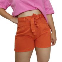 Short Hering Feminino Jeans Cintura Alta 100%Algodão