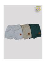 Short Infantil bebê Masculino Suedine Liso - Bicho Molhado Short Infantil bebê Masculino Suedine Liso - Bicho Molhado