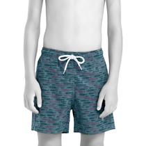 Short Infantil Estampado Mescla Peixes Com Bolsos Verão Praia Mash