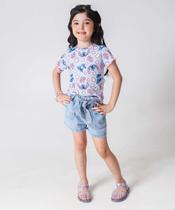 Short Infantil Jeans Clochard Bolsos Tam 4 a 10 Azul-56197