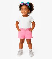 Short Infantil Jeans Com Bolsos Select Rosa Short Infantil Jeans Com Bolsos Select Rosa