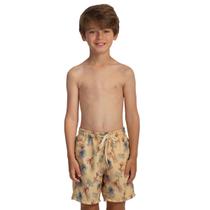 Short Infantil Masculino Tropical Amarelo