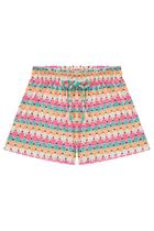 Short Infantil Menina Em Malha Crochê Kukie Moda Verão Dias Quente Leve Confortável Feminino
